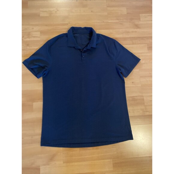 Lululemon Men’s Polo Size Xl Short Sleeve Navy Blue - Picture 4 of 6